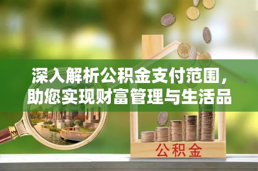 勉县深入解析公积金支付范围，助您实现财富管理与生活品质提升