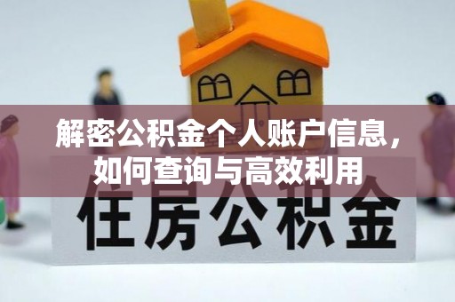 勉县解密公积金个人账户信息，如何查询与高效利用