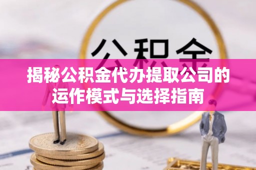 勉县揭秘公积金代办提取公司的运作模式与选择指南