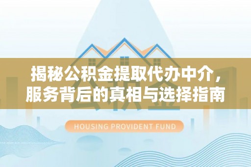 勉县揭秘公积金提取代办中介，服务背后的真相与选择指南