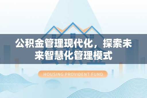 勉县公积金管理现代化，探索未来智慧化管理模式