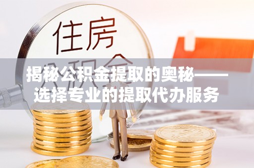 勉县揭秘公积金提取的奥秘——选择专业的提取代办服务