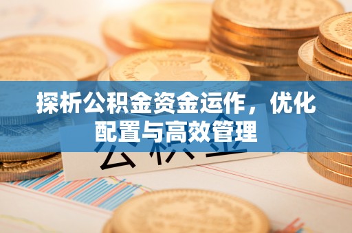勉县探析公积金资金运作，优化配置与高效管理
