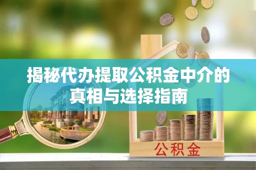 勉县揭秘代办提取公积金中介的真相与选择指南